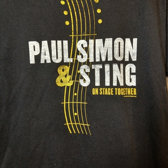 ROYAL apparel Paul Simon/Sting T-shirt On Stage Together 2014 Tour Organic - Picture 8 of 9